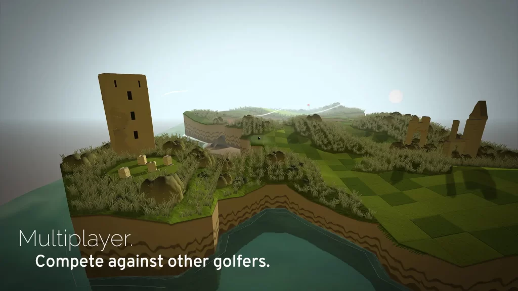 OK Golf(移动版):城堡主题球场与悬崖地形(官方截图含原有文案)